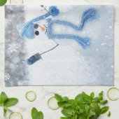 Laat het sneeuwen theedoek (Gevouwen)