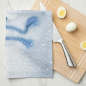 Laat het sneeuwen theedoek (Quarter Fold)