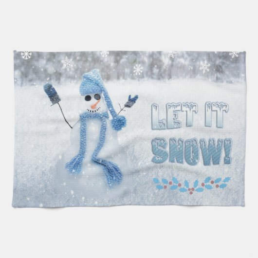 Laat het sneeuwen theedoek (Horizontaal)