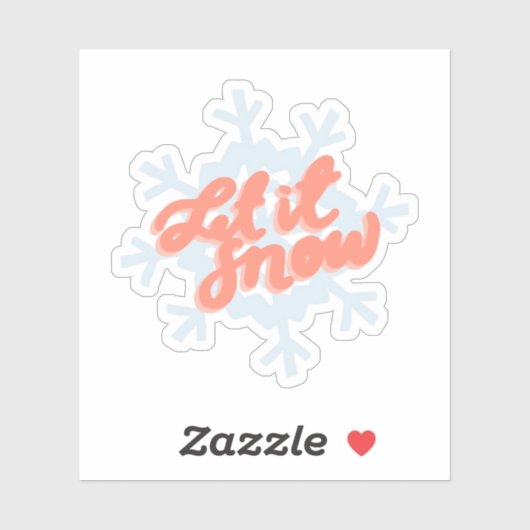 "Laat het sneeuwen" ticker Sticker (Vel)