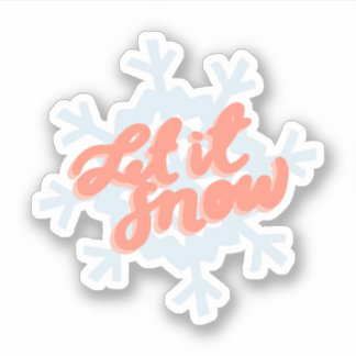 "Laat het sneeuwen" ticker Sticker
