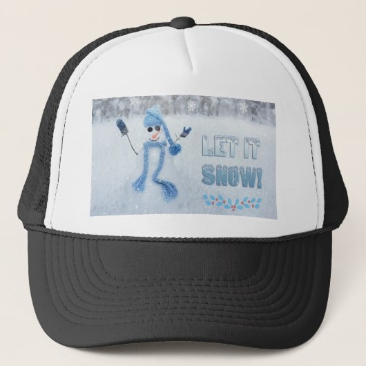 Laat het sneeuwen trucker pet (Voorkant)