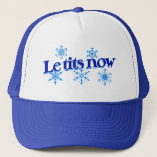 laat het sneeuwen trucker pet