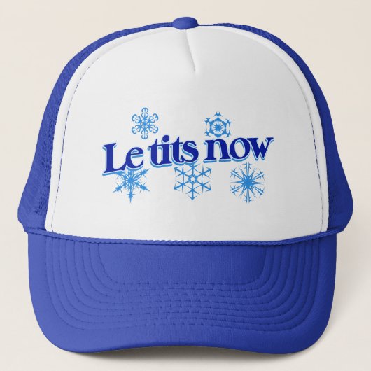 laat het sneeuwen trucker pet (Voorkant)
