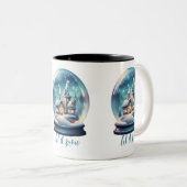 Laat het sneeuwen tweekleurige koffiemok (Voorkant rechts)