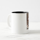 Laat het sneeuwen tweekleurige koffiemok (Voorkant links)