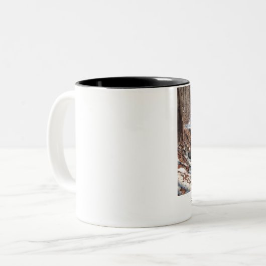 Laat het sneeuwen tweekleurige koffiemok (Voorkant links)