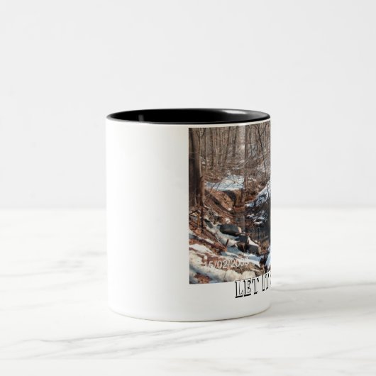 Laat het sneeuwen tweekleurige koffiemok (Center)