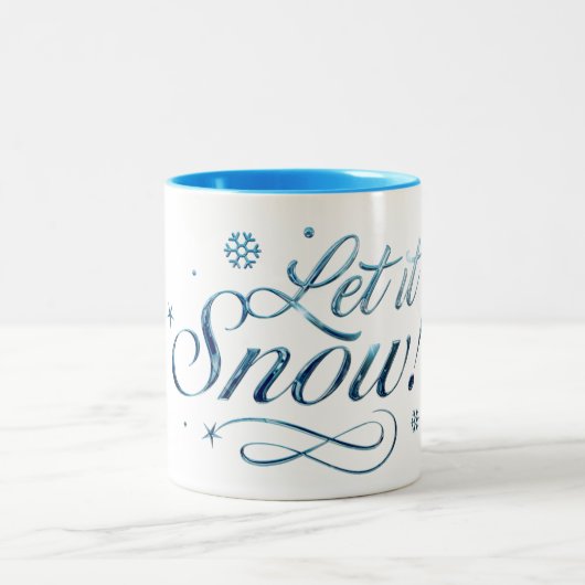 Laat het sneeuwen tweekleurige koffiemok (Center)