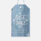 Laat het sneeuwen | Vakantie Cadeaulabel (Voorkant)