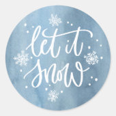 Laat het sneeuwen | Vakantie Ronde Sticker (Voorkant)