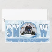 Laat het Sneeuwen Vakantiefotokaart Feestdagenkaart (Voorkant / Achterkant)