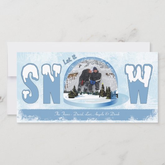 Laat het Sneeuwen Vakantiefotokaart Feestdagenkaart (Voorkant)