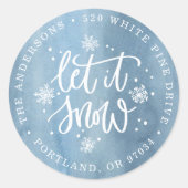 Laat het sneeuwen | Vakantiemateriaal voor retourz Ronde Sticker (Voorkant)