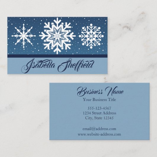 Laat het sneeuwen visitekaartje (Voorkant / Achterkant)