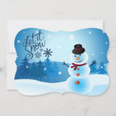 Laat het sneeuwen voeg handtekening en groet toe feestdagenkaart (Voorkant)