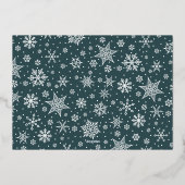 Laat het Sneeuwen Volledige Foto Folie Feestdagenkaart (Achterkant)