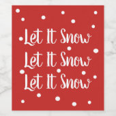 Laat het sneeuwen wijnetiket wijn etiket (Enkel label)