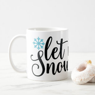 Laat het sneeuwen, winter en sneeuwliefhebber koff koffiemok