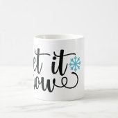 Laat het sneeuwen, winter en sneeuwliefhebber koff koffiemok (Center)