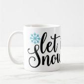 Laat het sneeuwen, winter en sneeuwliefhebber koff koffiemok (Links)
