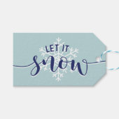 Laat het sneeuwen! Winter Holiday Cadeaulabel (Voorkant (Horizontaal))