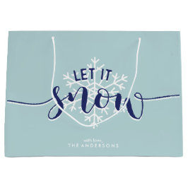 Laat het sneeuwen! Winter Holiday Large Cadeautasje