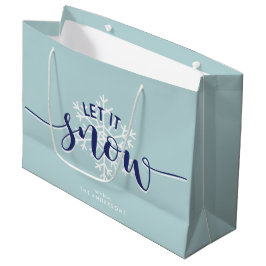 Laat het sneeuwen! Winter Holiday Large Cadeautasje