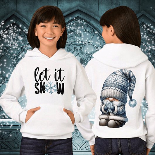 Laat het Sneeuwen Winter Kabouter Kinderen Pullove