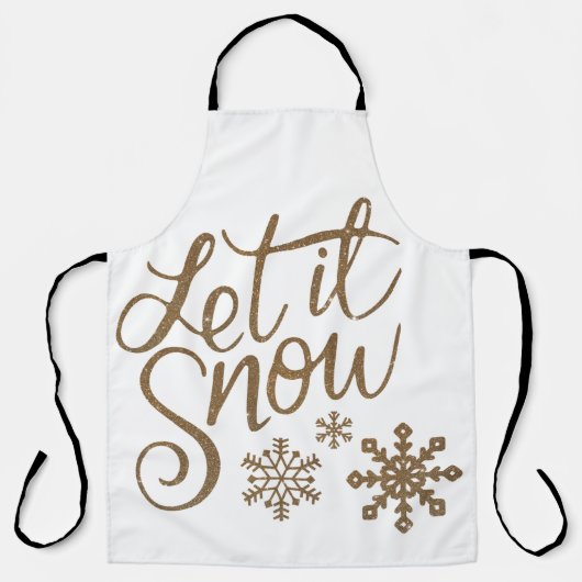 Laat het Sneeuwen Winter / Vakantie schort (Voorkant)