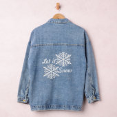Laat het sneeuwen winter witte sneeuwvlokken delic denim jacket (Hangar)