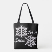 Laat het sneeuwen winter witte sneeuwvlokken elega tote bag (Achterkant)