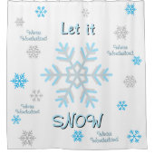 Laat het Sneeuwen Winter Wonderland Douchegordijn (Voorkant)