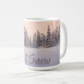 Laat het sneeuwen Winter Wood Scene Coffee Mok (Voorkant rechts)