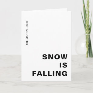 Laat het sneeuwen Wintergroet met Festieve Feestdagen Kaart