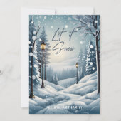Laat het sneeuwen winterkerstvakantie Kaart (Voorkant)