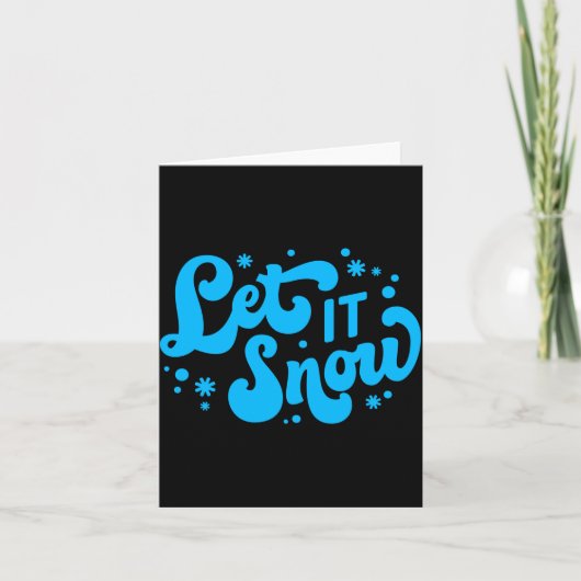 Laat het Sneeuwen Winterontwerp  Kaart (Voorkant)