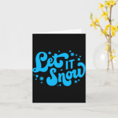 Laat het Sneeuwen Winterontwerp  Kaart (Gele Bloem)