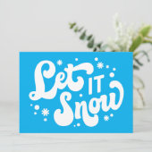 Laat het Sneeuwen Winterontwerp Kaart (Staand voorkant)