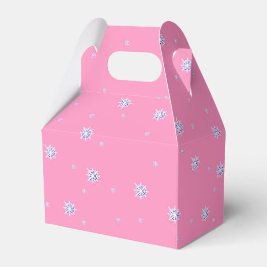 Laat het sneeuwen - wintersneeuwvlokken bedankdoosjes (Voorkant Zijde)