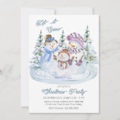 Laat het Sneeuwfeest Snowman met kerstfeest Kaart (Voorkant)