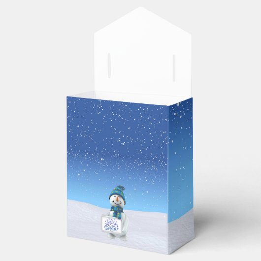 Laat het sneeuwfort bedankdoosjes (Geopend)