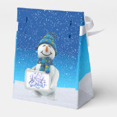 Laat het sneeuwfort bedankdoosjes (Achterkant)