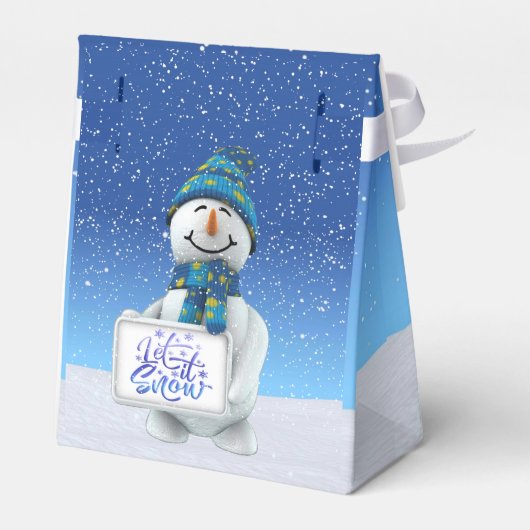 Laat het sneeuwfort bedankdoosjes (Achterkant)