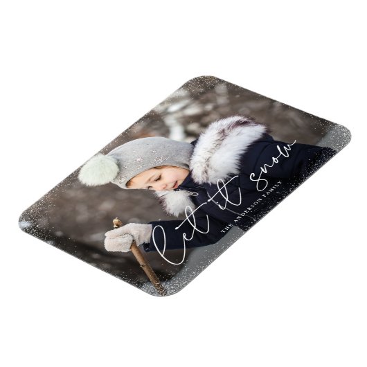 Laat het sneeuwfoto maken magneet (Linkerzijde)