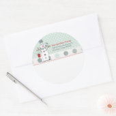 Laat het sneeuwgalvaniserende etiketteringsSticker Ronde Sticker (Envelop)