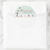 Laat het sneeuwgalvaniserende etiketteringsSticker Ronde Sticker (Tas)