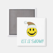 Laat het sneeuwgezicht magneet (Voorkant / Achterkant)