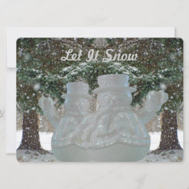 Laat het sneeuwgolven Snowmen Feestdagenkaart