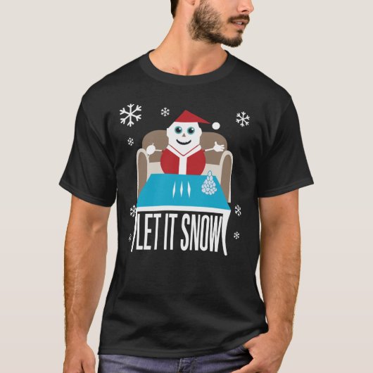 Laat het sneeuwige kerst, essentiële T-shirt (Voorkant)